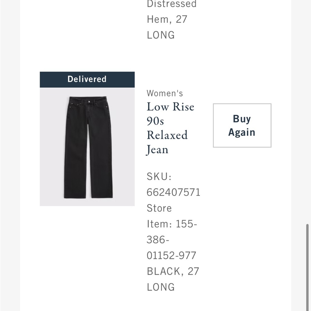 Abercrombie & Fitch Black Relaxed Wide Leg Jeans